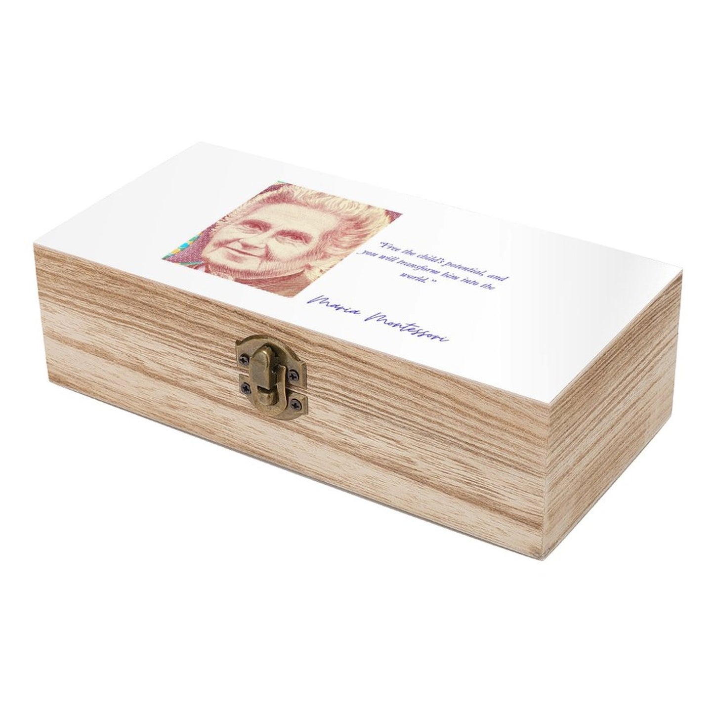 Montessori Wooden storage box with Lid - “Free the child’s potential, and you will transform him into the world.” Wooden Storage Box