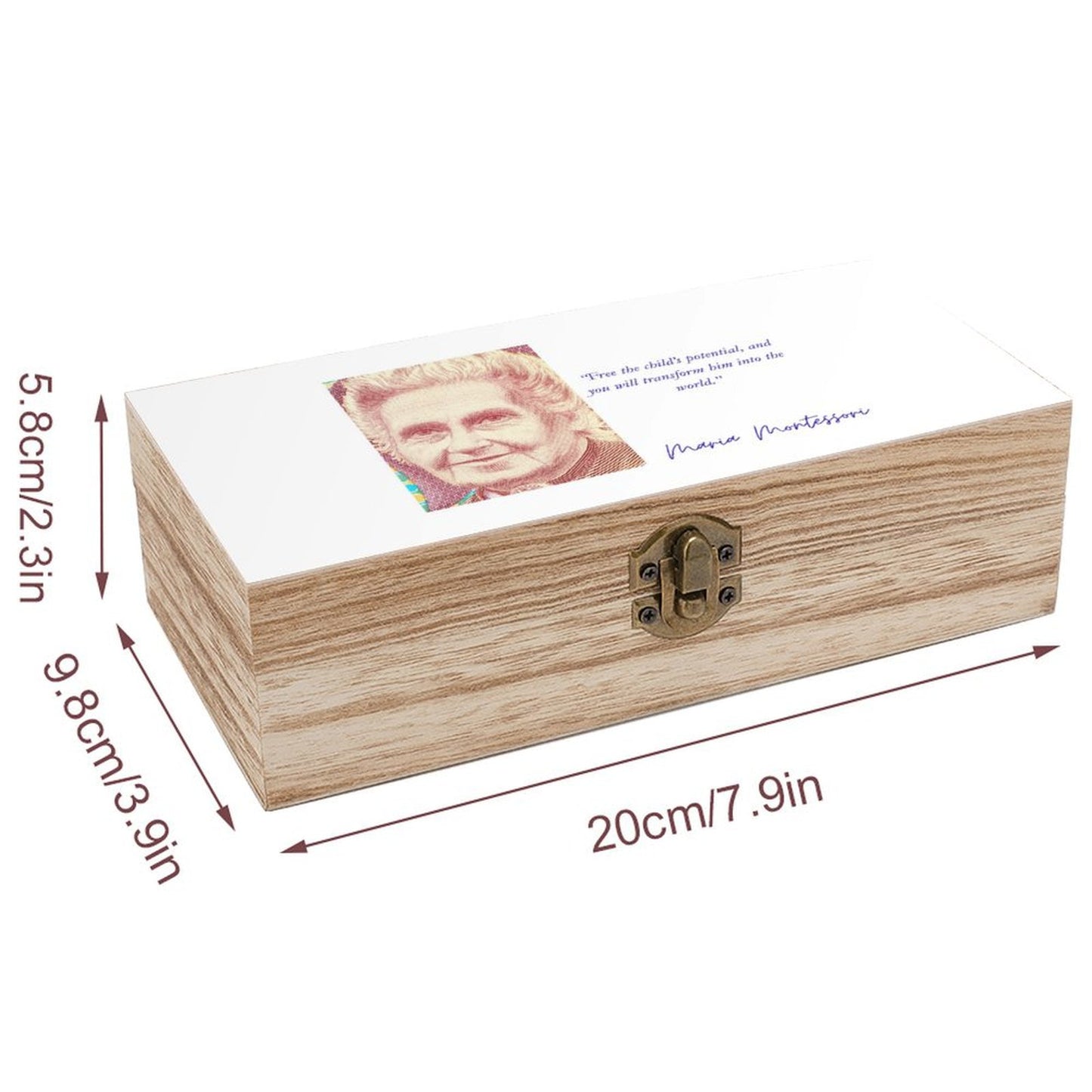Montessori Wooden storage box with Lid - “Free the child’s potential, and you will transform him into the world.” Wooden Storage Box