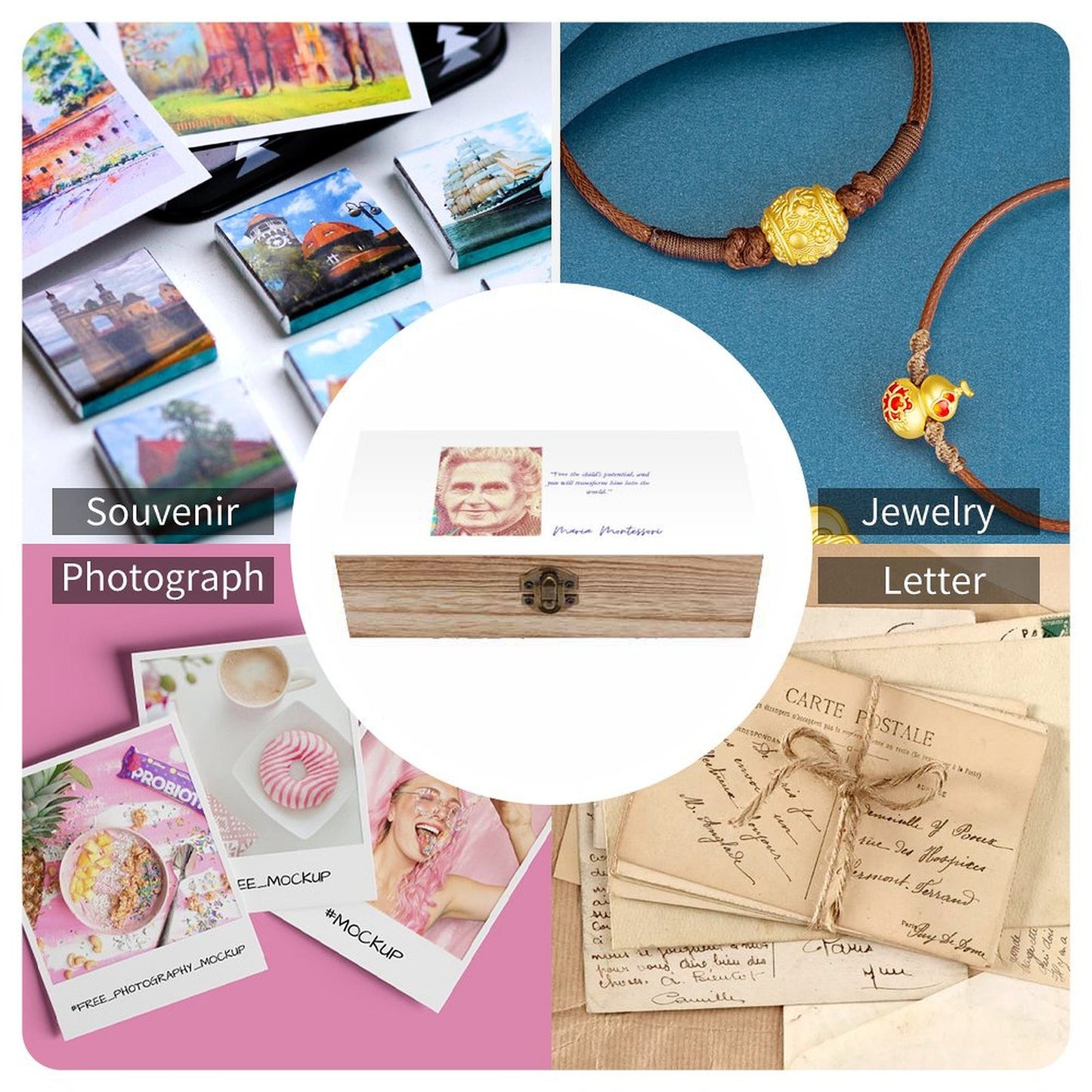 Montessori Wooden storage box with Lid - “Free the child’s potential, and you will transform him into the world.” Wooden Storage Box