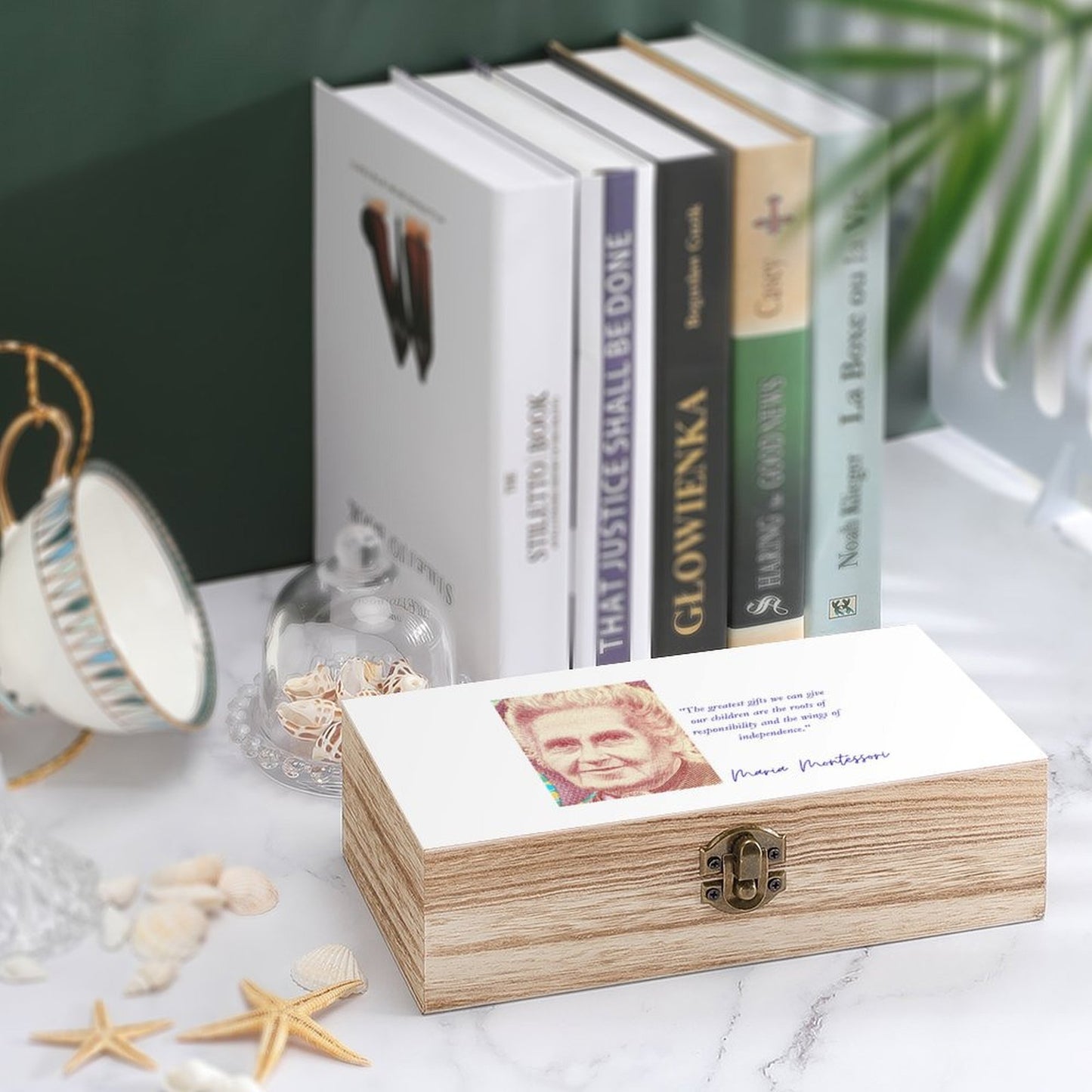 Montessori Wooden storage box - “The greatest gifts we can give our children are the roots of responsibility and the wings of independence.”
