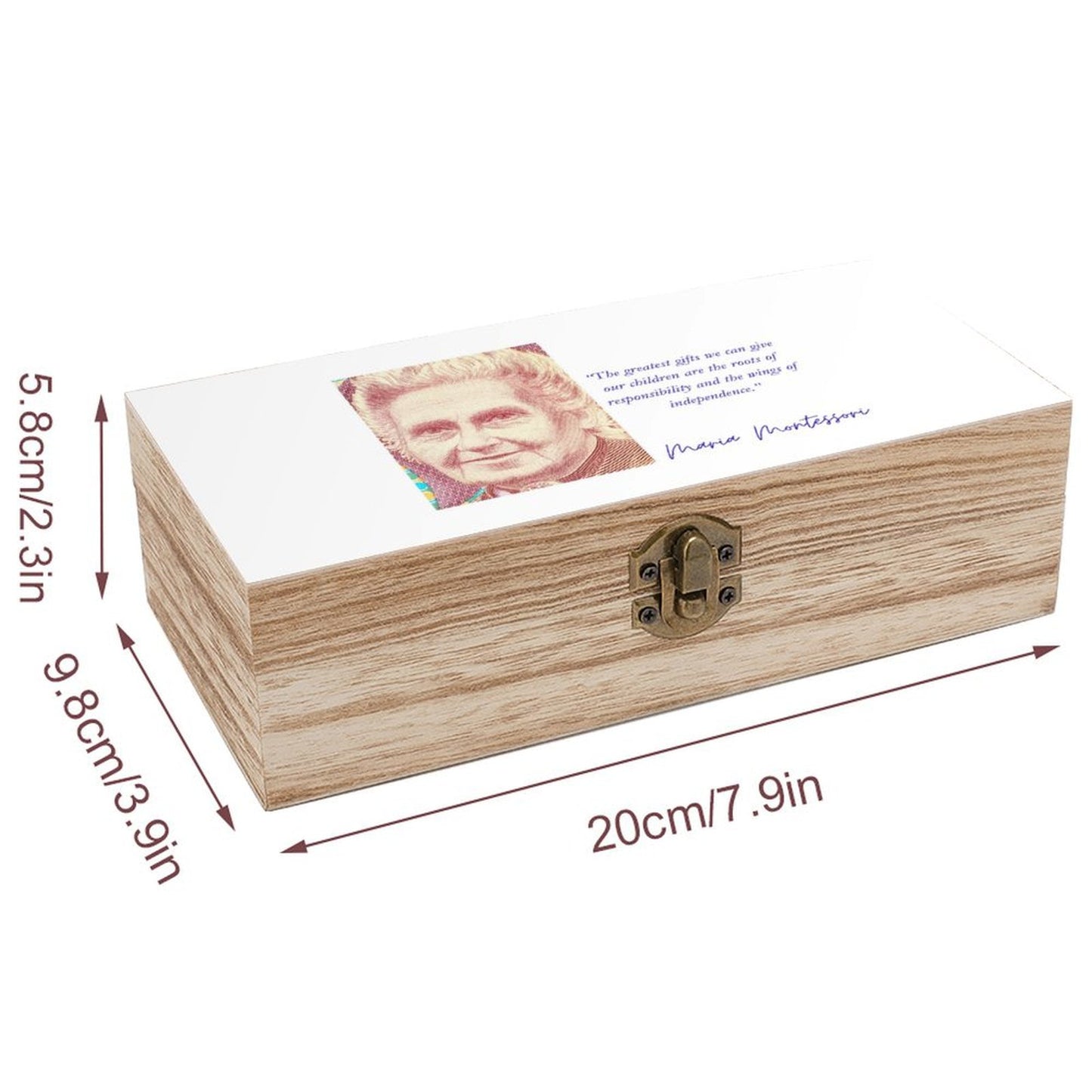 Montessori Wooden storage box - “The greatest gifts we can give our children are the roots of responsibility and the wings of independence.”