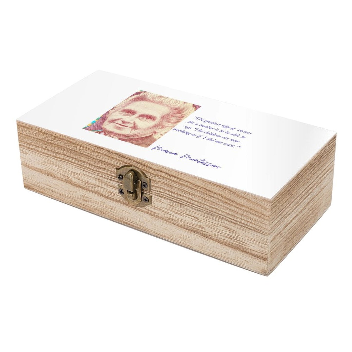 Montessori Wooden storage box with Lid - “The greatest sign of success for a teacher is to be able to say, ‘The children are now working as if I did not exist.”