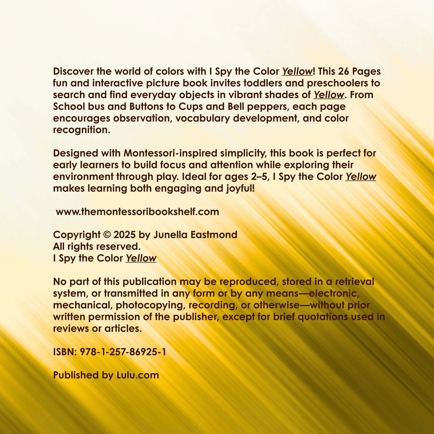 I Spy the Color Yellow