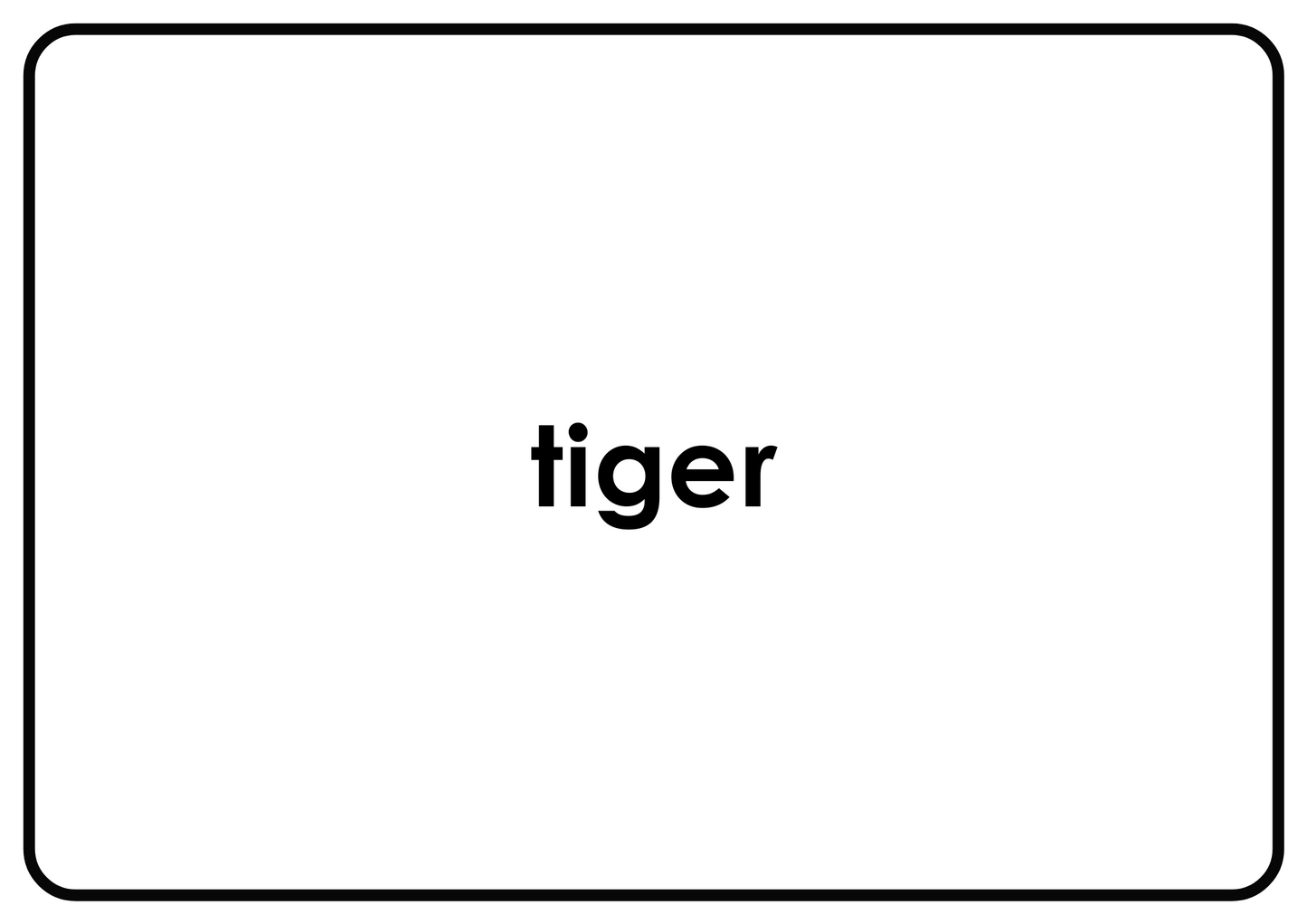 Zoo Animals – Printable Montessori Flashcards (Labels Only) (A4 Landscape)