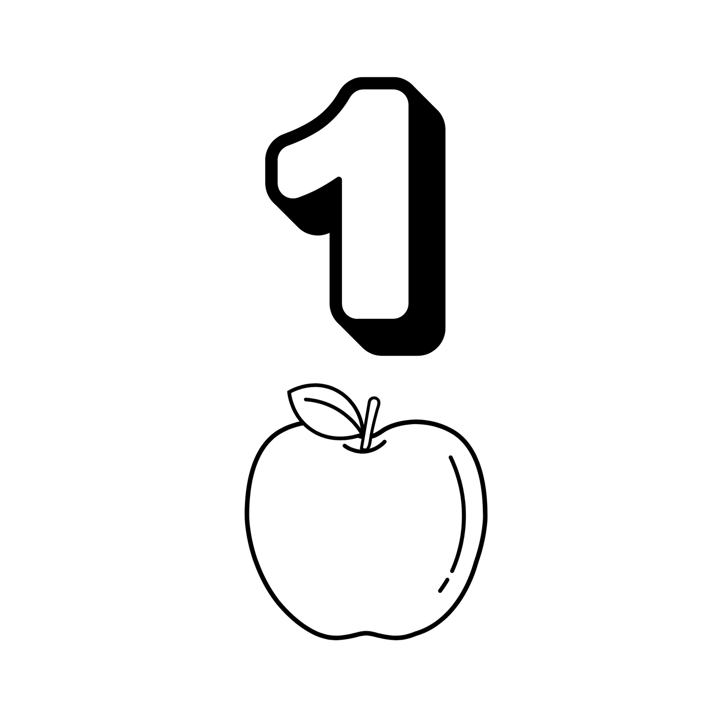 My First Numbers: Montessori Fruits Counting and Coloring (Picture Book)
