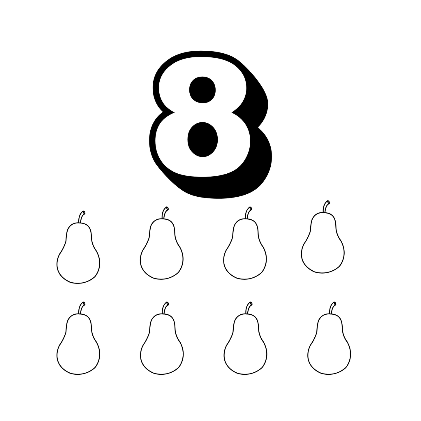 My First Numbers: Montessori Fruits Counting and Coloring (Picture Book)